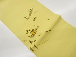 人々に駕籠模様刺繍袋帯